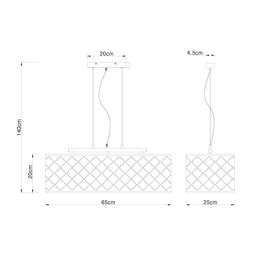 Globo - Lustr na lanku 3xE27/60W/230V