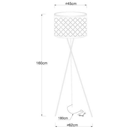 Globo - Stojací lampa 1xE27/60W/230V