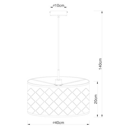 Globo - Lustr na lanku 1xE27/60W/230V