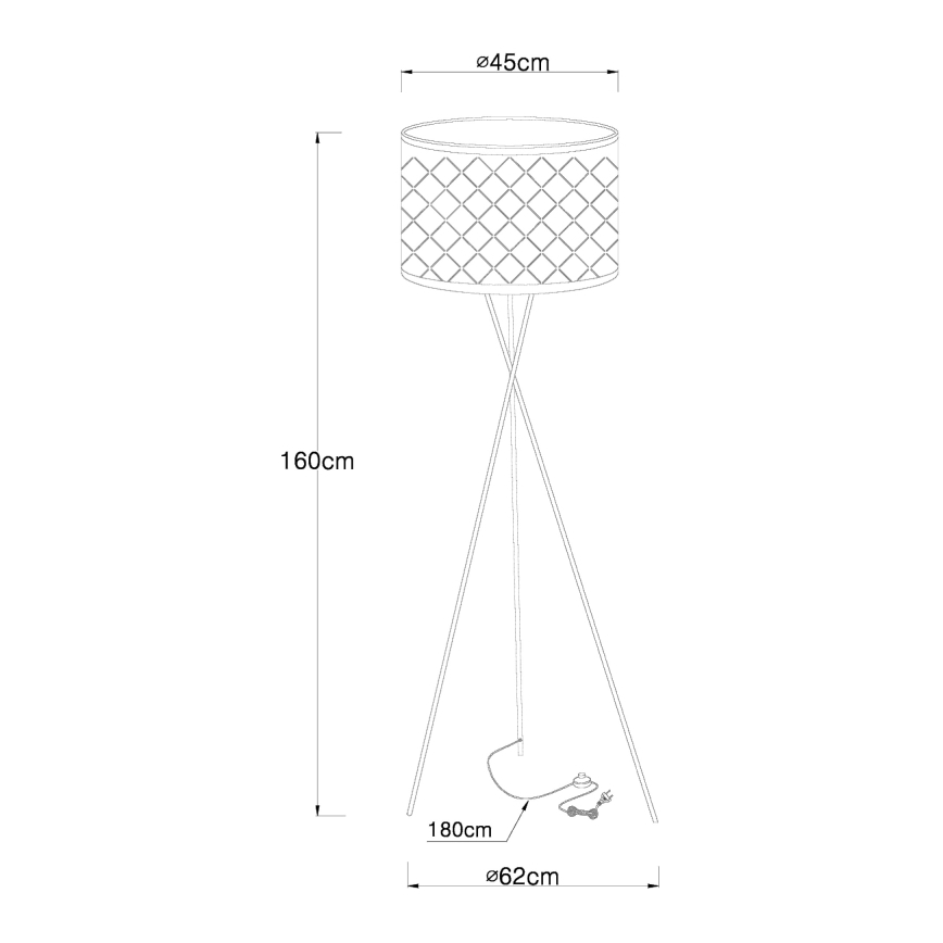 Globo - Stojací lampa 1xE27/60W/230V