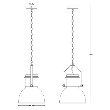 Globo - Lustr na řetězu 1xE27/40W/230V