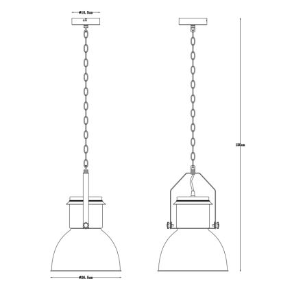 Globo - Lustr na řetězu 1xE27/40W/230V