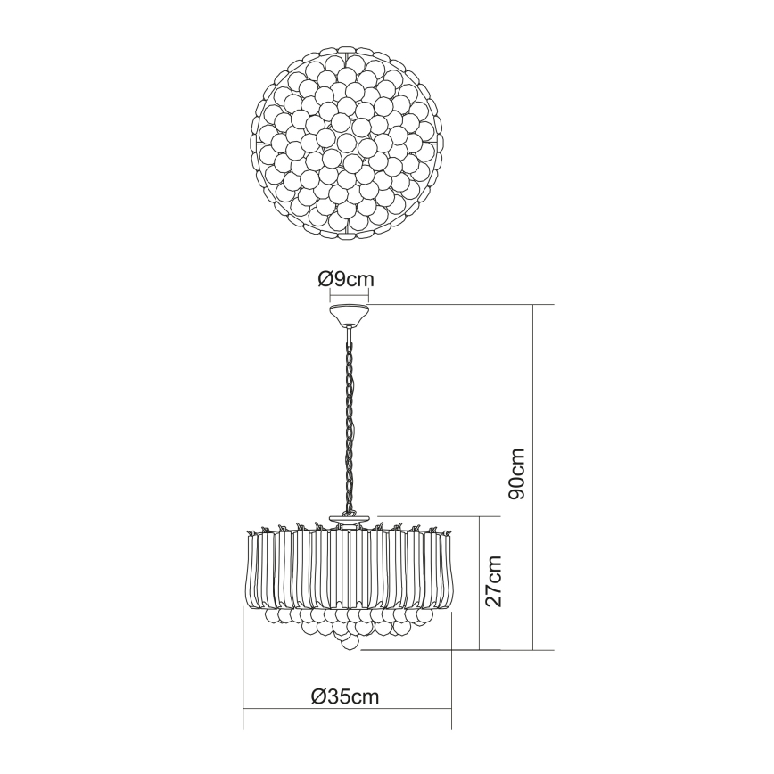 Globo - Lustr na řetězu 4xE14/40W/230V
