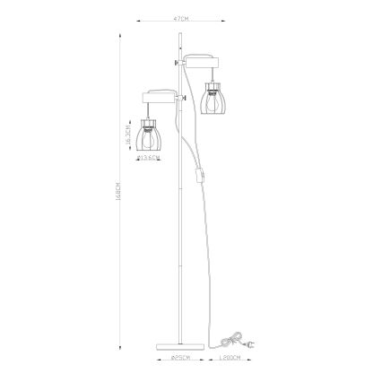 Globo - Stojací lampa 2xE27/40W/230V