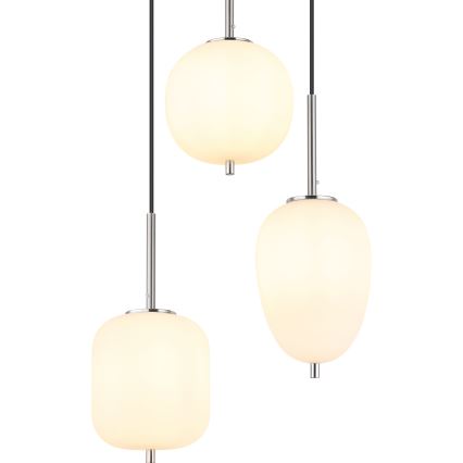 Globo - Lustr na lanku 3xE14/40W/230V lesklý chrom