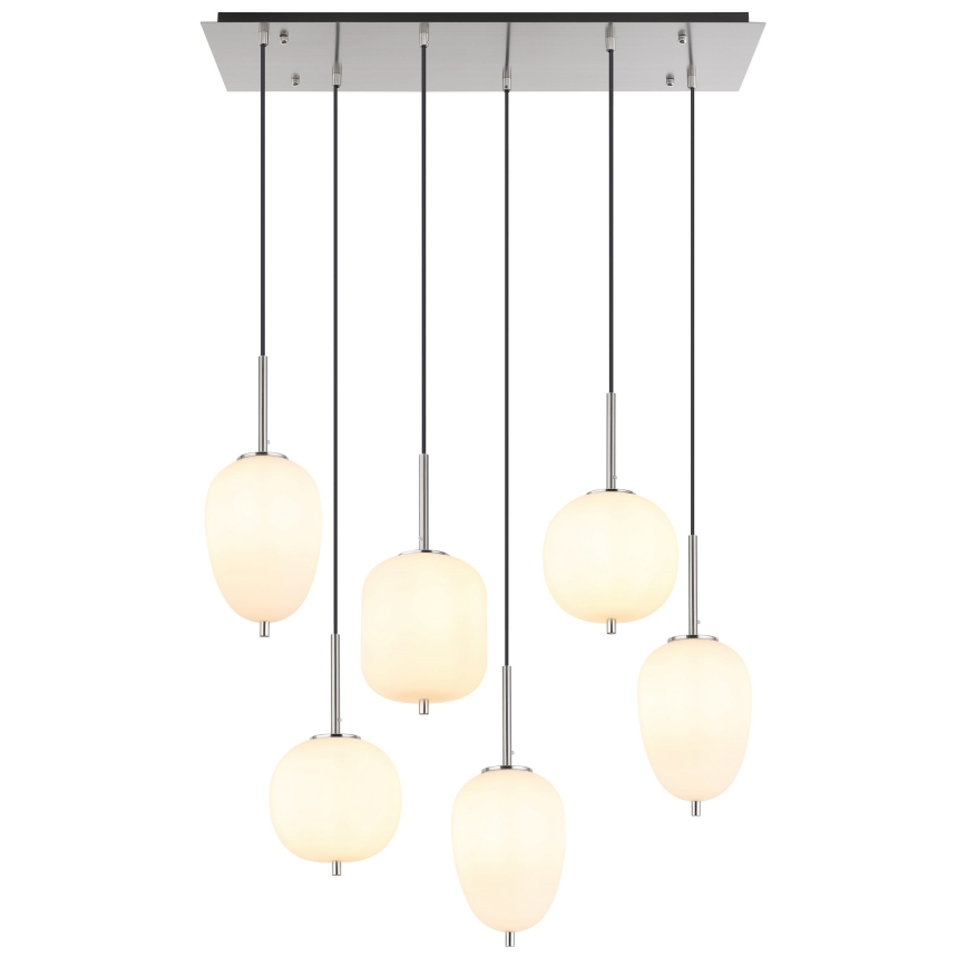 Globo - Lustr na lanku 6xE14/40W/230V lesklý chrom