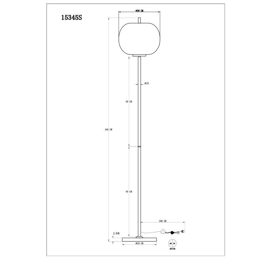 Globo - Stojací lampa 1xE27/60W/230V