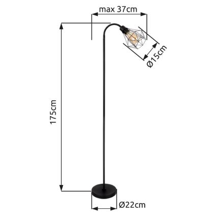 Globo - Stojací lampa 1xE27/40W/230V