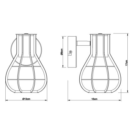 Globo - Nástěnné bodové svítidlo 1xE27/40W/230V