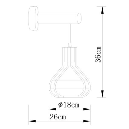 Globo - Nástěnné svítidlo 1xE27/60W/230V