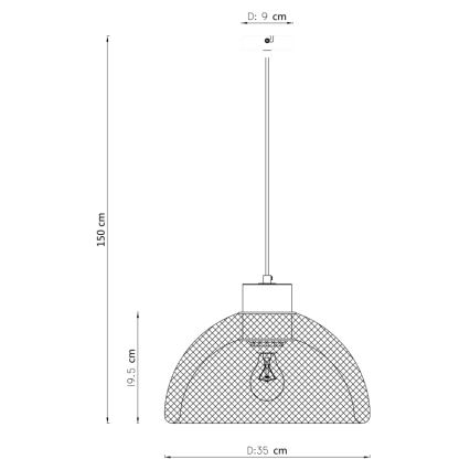 Globo - Lustr na lanku 1xE27/60W/230V