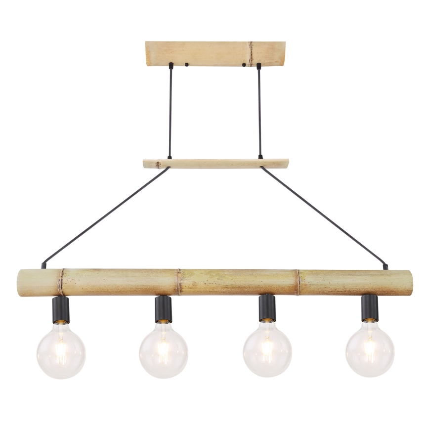 Globo - Lustr na lanku 4xE27/60W/230V bambus