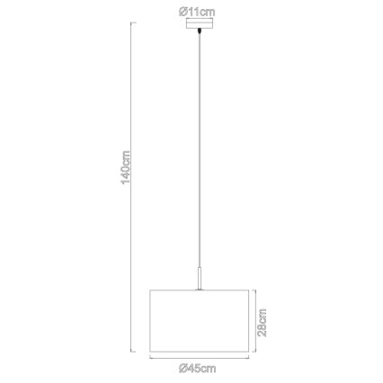 Globo - Lustr na lanku 1xE27/60W/230V