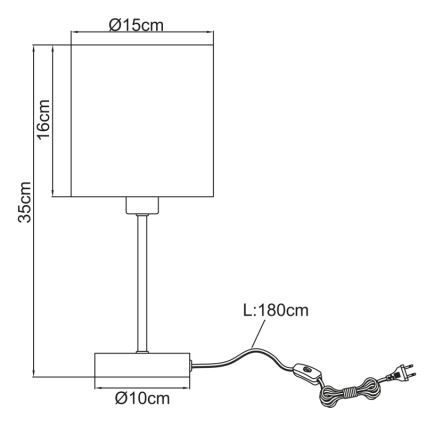 Globo - Stolní lampa 1xE14/25W/230V