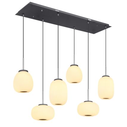 Globo - LED Lustr na lanku 6xLED/13,3W/230V