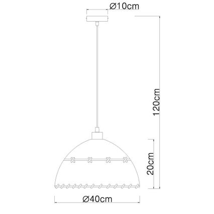 Globo - Lustr na lanku 1xE27/60W/230V