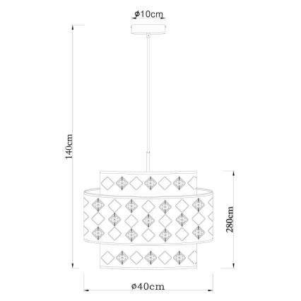 Globo 15448H1 - Lustr na lanku ABBEY 1xE27/60W/230V