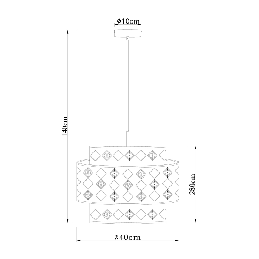 Globo 15448H1 - Lustr na lanku ABBEY 1xE27/60W/230V