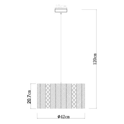 Globo - Lustr na lanku 1xE27/60W/230V zlatá/černá