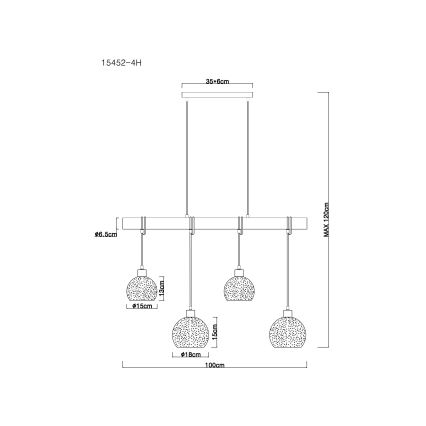 Globo - Lustr na lanku 4xE27/40W/230V