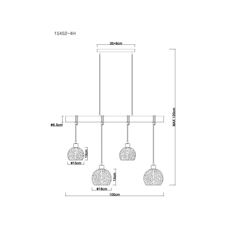 Globo - Lustr na lanku 4xE27/40W/230V