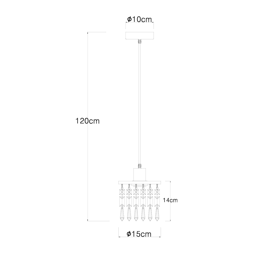 Globo 15533H - Lustr na lanku COMMA 1xE27/40W/230V