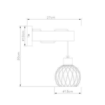 Globo - Nástěnná lampa 1xE27/15W/230V
