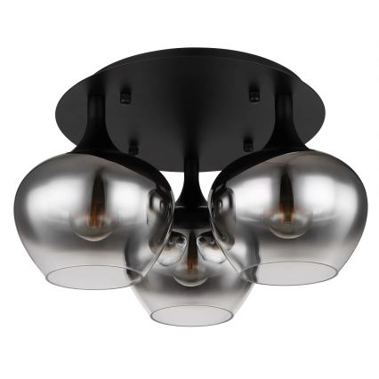 Globo - Přisazený lustr 3xE27/40W/230V pr. 45 cm černá
