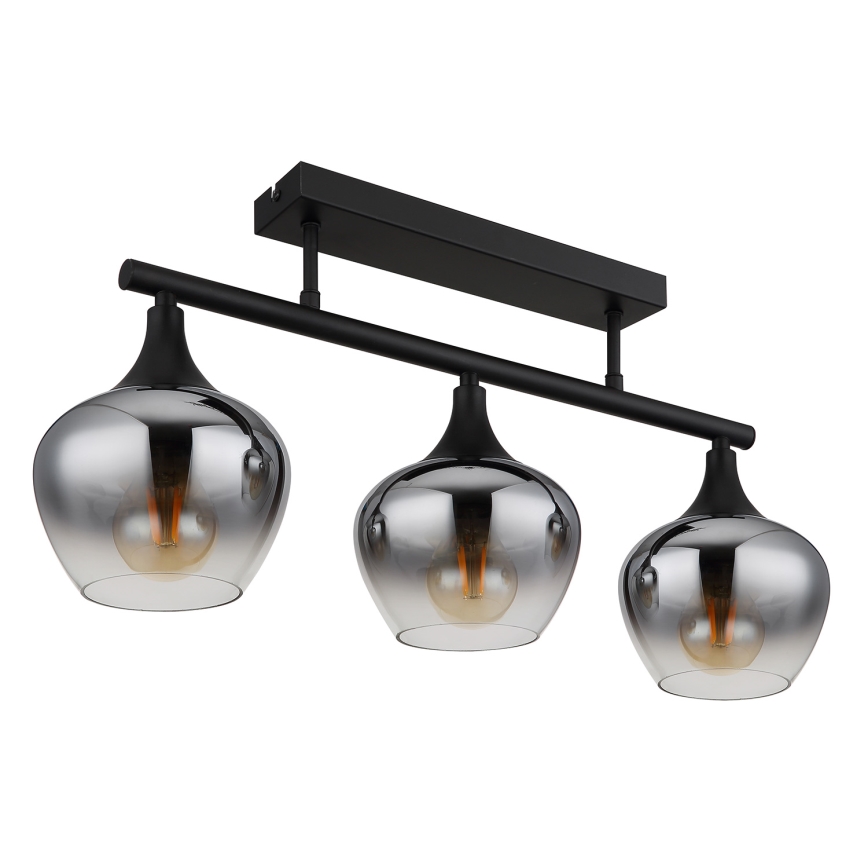 Globo - Přisazený lustr 3xE27/40W/230V černá