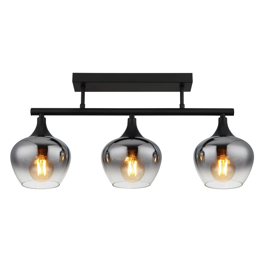 Globo - Přisazený lustr 3xE27/40W/230V černá