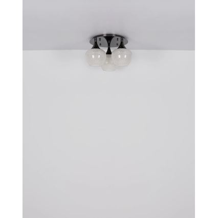 Globo - Přisazený lustr 3xE27/40W/230V antracit