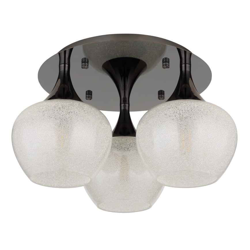 Globo - Přisazený lustr 3xE27/40W/230V antracit