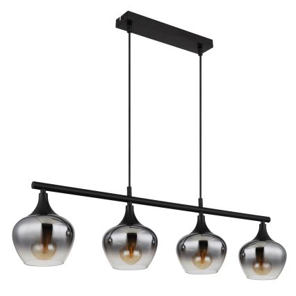 Globo - Lustr na lanku 4xE27/40W/230V černá