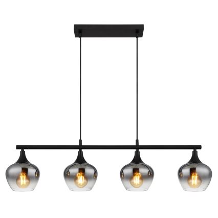 Globo - Lustr na lanku 4xE27/40W/230V černá