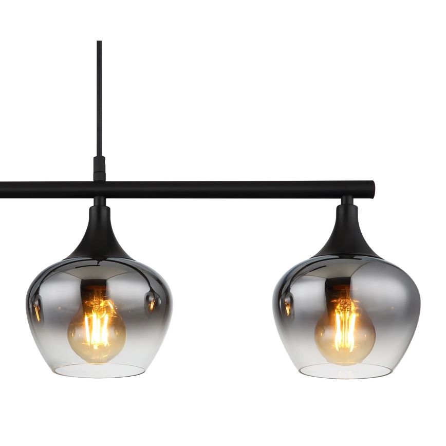 Globo - Lustr na lanku 4xE27/40W/230V černá