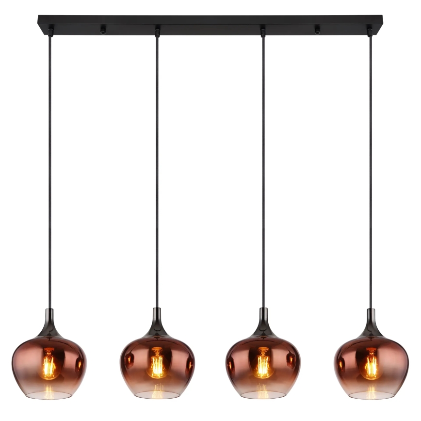 Globo - Lustr na lanku 4xE27/40W/230V měděná