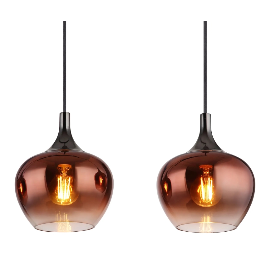 Globo - Lustr na lanku 4xE27/40W/230V měděná