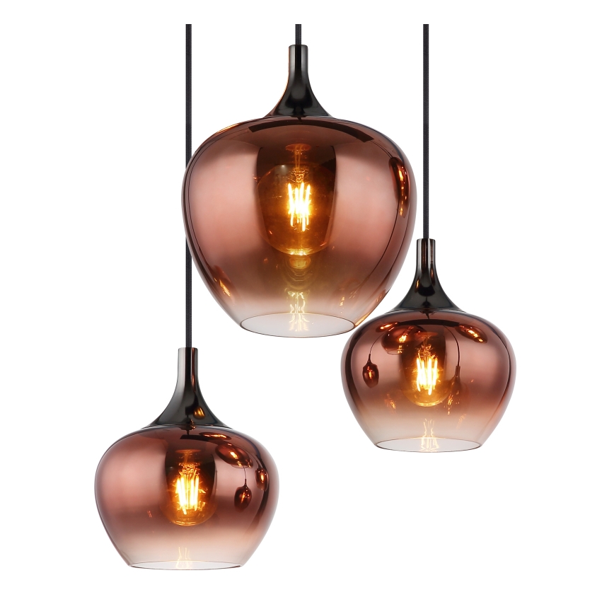 Globo - Lustr na lanku 6xE27/40W/230V měděná