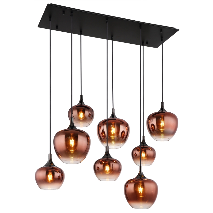Globo - Lustr na lanku 8xE27/40W/230V měděná