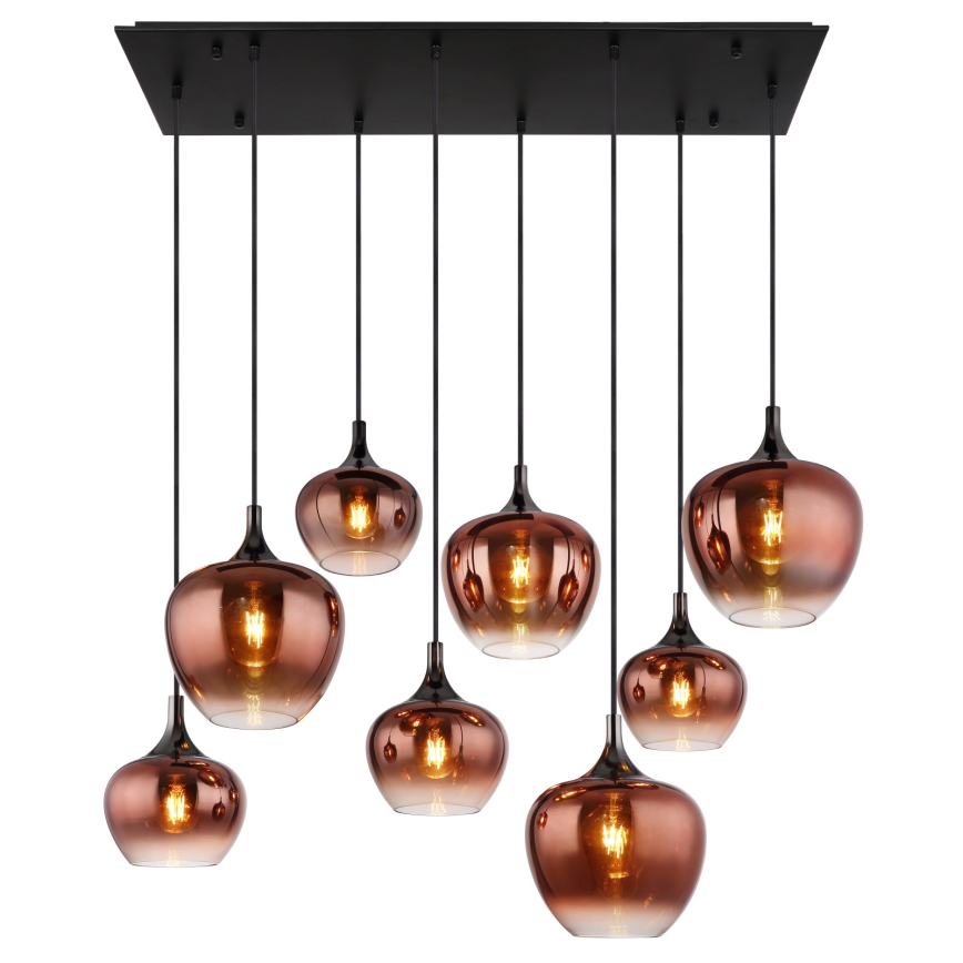 Globo - Lustr na lanku 8xE27/40W/230V měděná