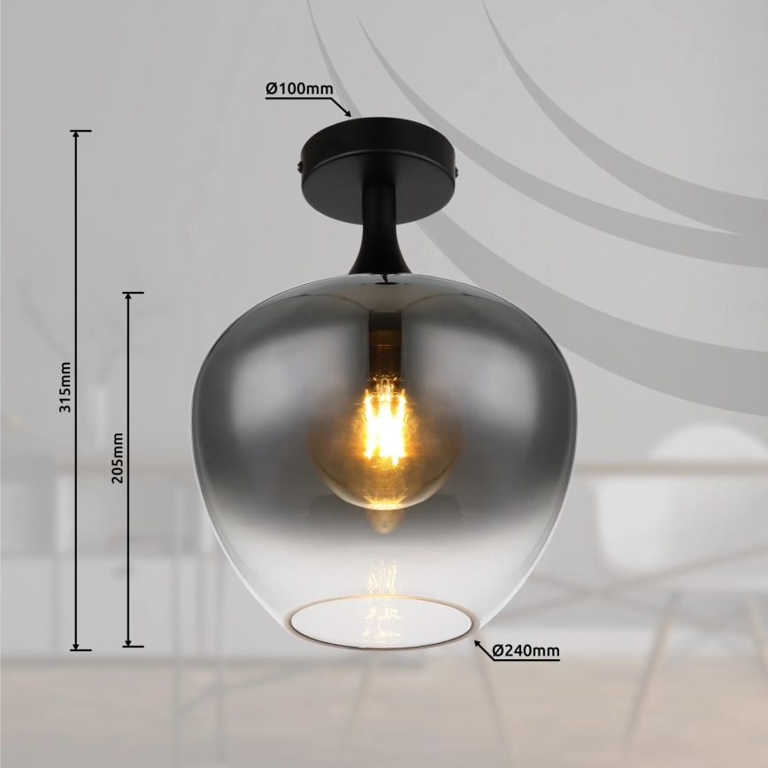 Globo - Stropní svítidlo 1xE27/40W/230V kouřová