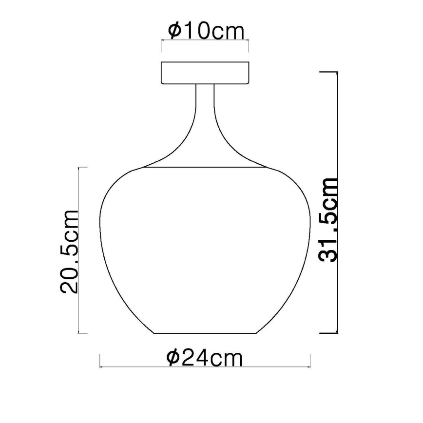 Globo - Stropní svítidlo 1xE27/40W/230V měděná