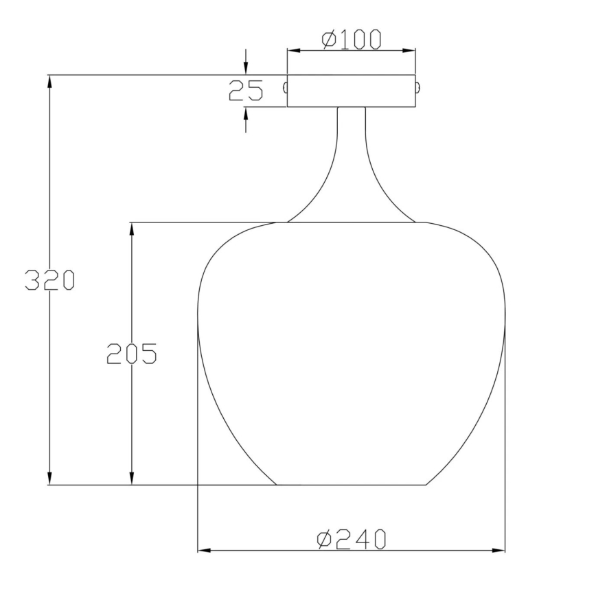 Globo - Stropní svítidlo 1xE27/40W/230V bílá/antracit