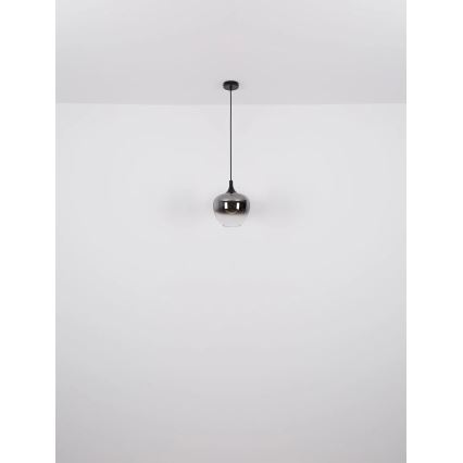 Globo - Lustr na lanku 1xE27/40W/230V pr. 24 cm černá