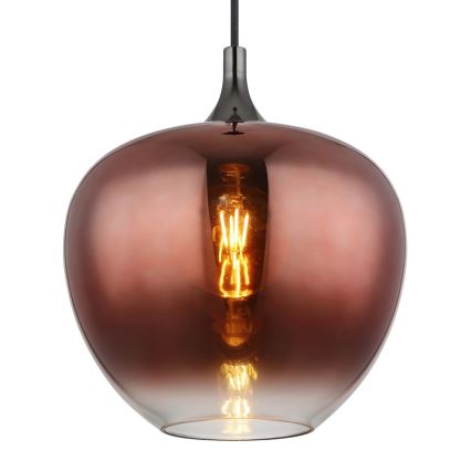 Globo - Lustr na lanku 1xE27/60W/230V pr. 29 cm měděná