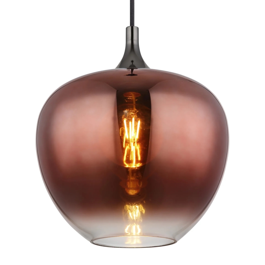 Globo - Lustr na lanku 1xE27/60W/230V pr. 29 cm měděná
