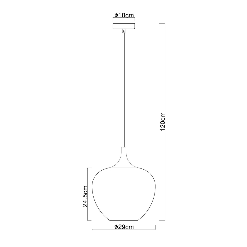 Globo - Lustr na lanku 1xE27/60W/230V pr. 29 cm měděná