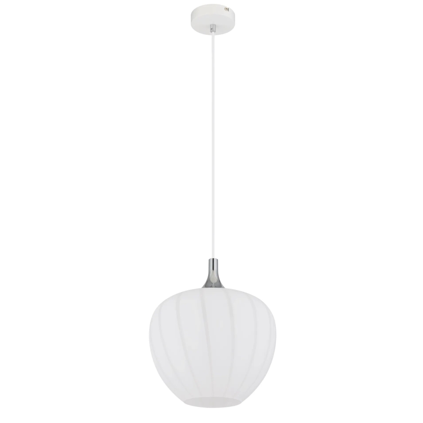 Globo - Lustr na lanku 1xE27/60W/230V pr. 29 cm bílá