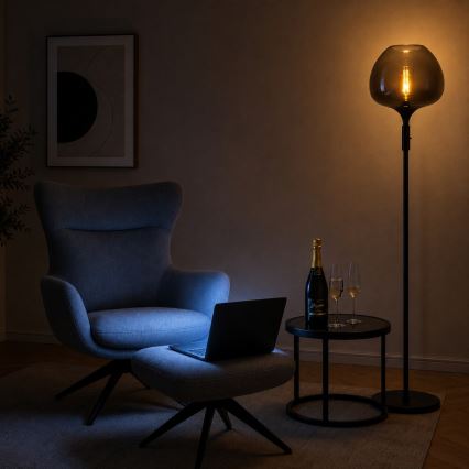 Globo - Stojací lampa 1xE27/40W/230V černá