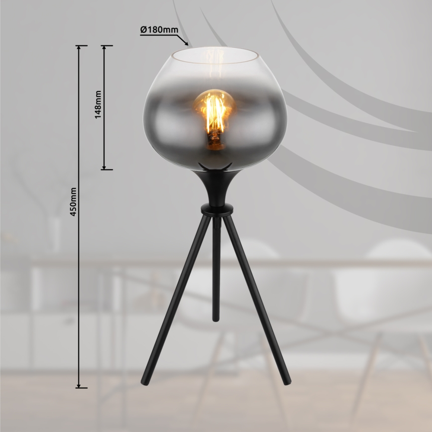 Globo - Stolní lampa 1xE27/40W/230V černá